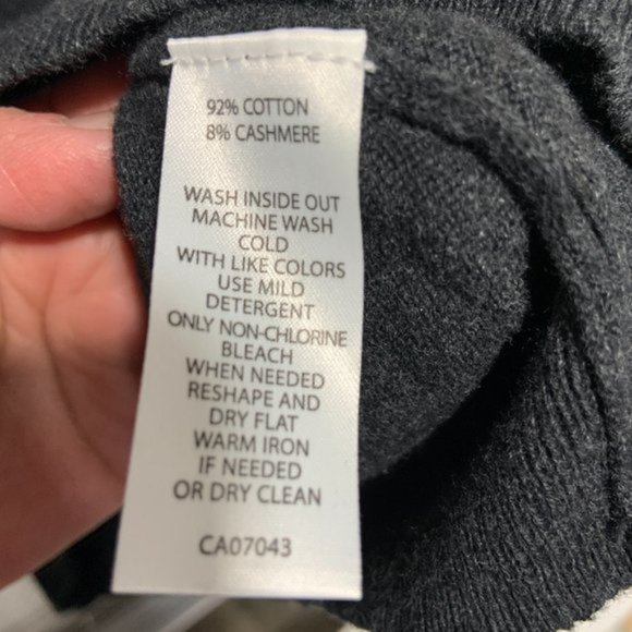 Sebastian Cooper Dark grey Mens Cotton Cashmere Blend Sweater - Picture 4 of 4